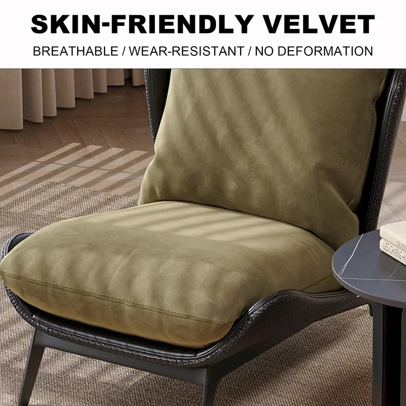 LYXXJRYBHD Fauteuil Lecture, Canapé Paresseux, Chaise de Salon, Chauffeuse avec Support Dorsal, Chaise de Méditation, pour Hôtel, Café, Chambre(Green)
