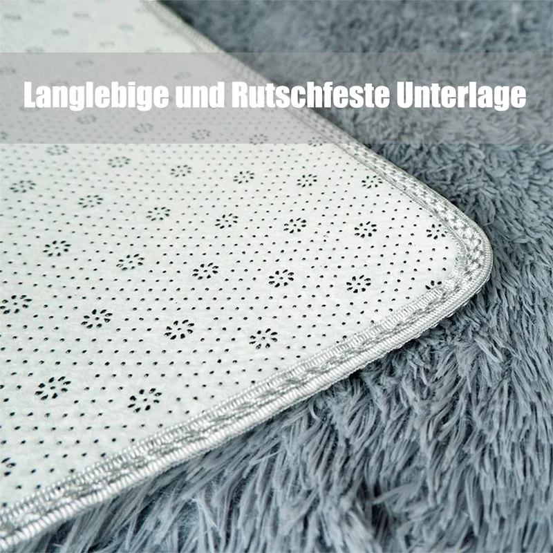 Swsen Tapis Salon Shaggy Longs Super Doux - Shaggy Tapis Moelleux Dessous Antidérapant - Tapis Chambre Lavable Moderne à Poils Longs 160x200 cm, Blanc