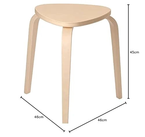 Ikea KYRRE-FROSTA Tabouret Empilable Tabouret en Bois en Contreplaqué de Bouleau Massif - Diamètre Assise 35 cm - Hauteur Assise 45 cm - jusqu'à 100 kg, Marron, 45 x 46 x 4 cm