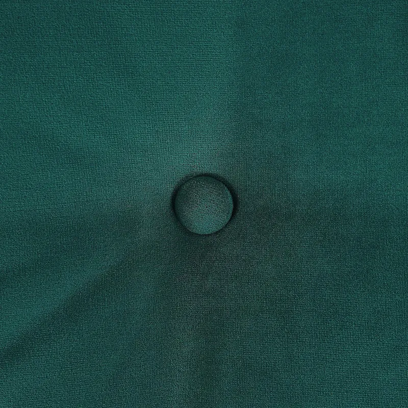 Beliani Canapé 3 Places Rembourré en Velours Vert Foncé avec Piètement Noir et Coussins Capitonnés Très Confortable pour Salon Glamour et Rétro