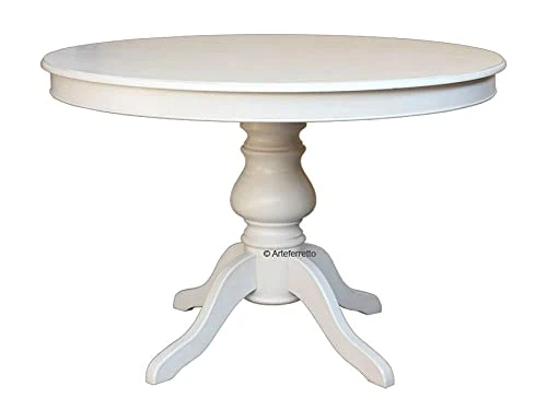 Table laque ronde avec allonge - diamtre 120 cm