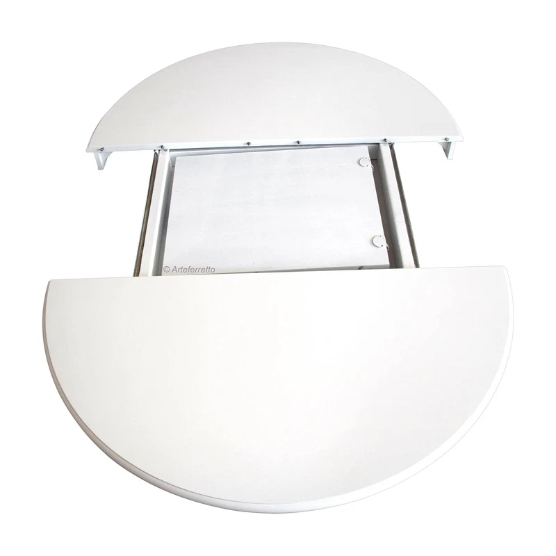 Table laque ronde avec allonge - diamtre 120 cm