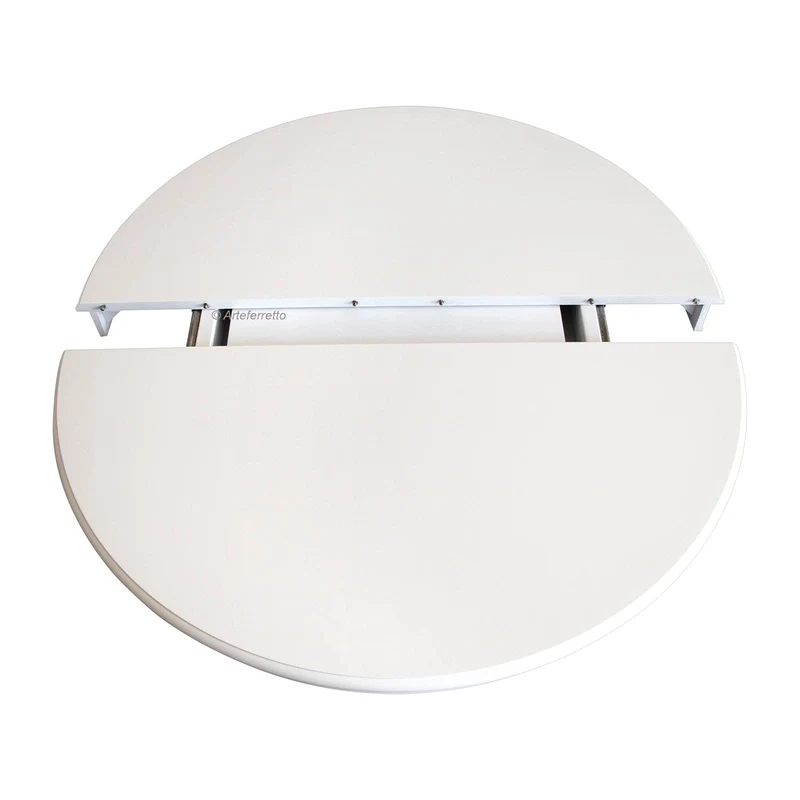 Table laque ronde avec allonge - diamtre 120 cm