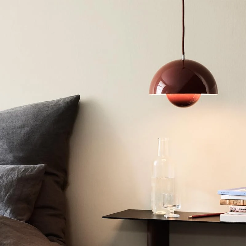TOKTOP Suspension Luminaire Intérieur, Lustre Salon Moderne Créativité, Lampe Suspendue E27 Rouge Plafonnier pour Chambre Cuisine Salle à Manger