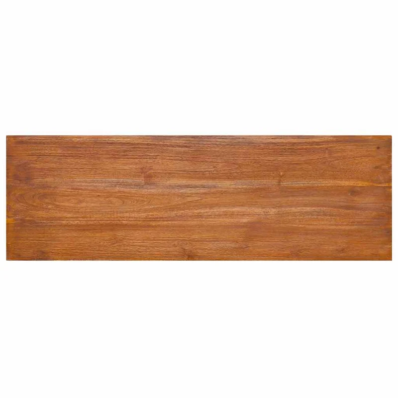 vidaXL Meuble TV Mural Armoire Basse Meuble Divertissement avec 1 Compartiment et 2 Etagères Salon Maison Intérieur 90x30x30 cm Bois de Teck Massif