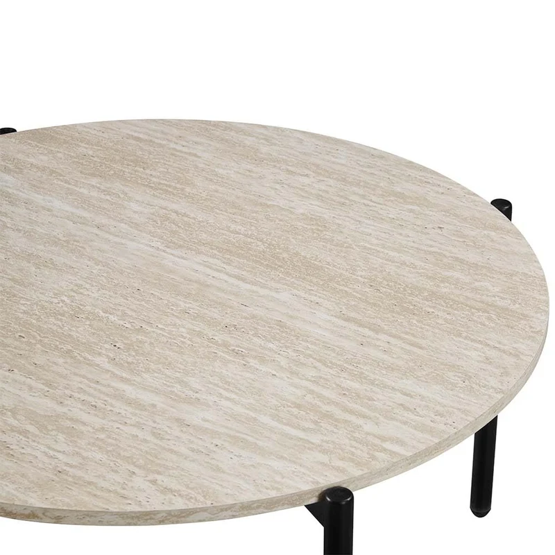 Milton & Oldbrook Set de Table Basse Aragon Look Travertin