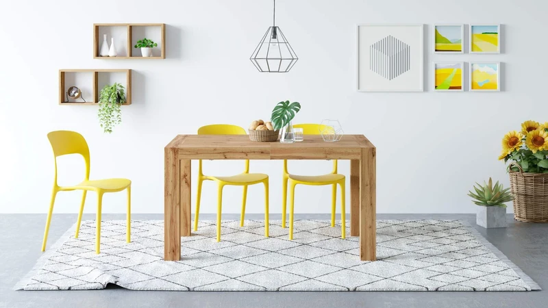 MOBILI FIVER, Chaise Amanda, Lot de 4, Rouge, Polypropylène, Chaise pour Cuisine, Jardin, Salon