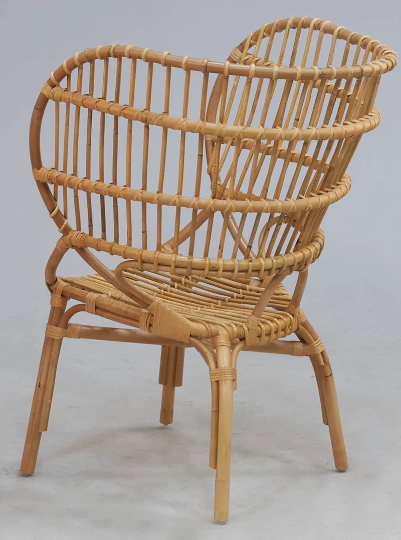 AUBRY GASPARD Grand Fauteuil en rotin Empire