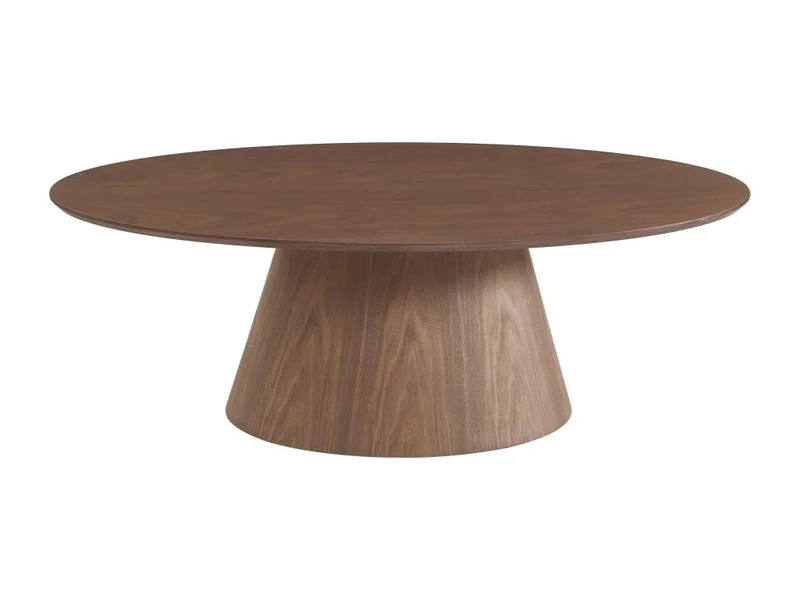 Vente-unique-Table Basse placage Noyer - Naturel foncé - ANTELADA