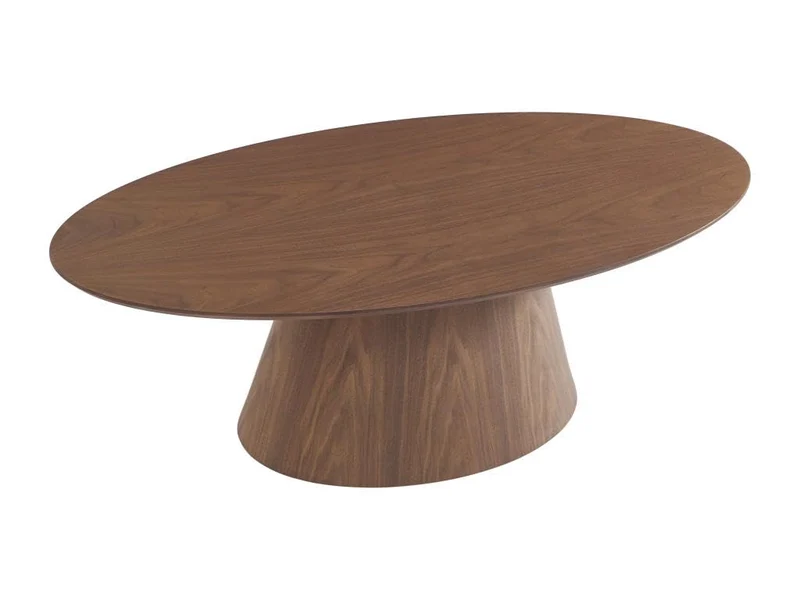 Vente-unique-Table Basse placage Noyer - Naturel foncé - ANTELADA