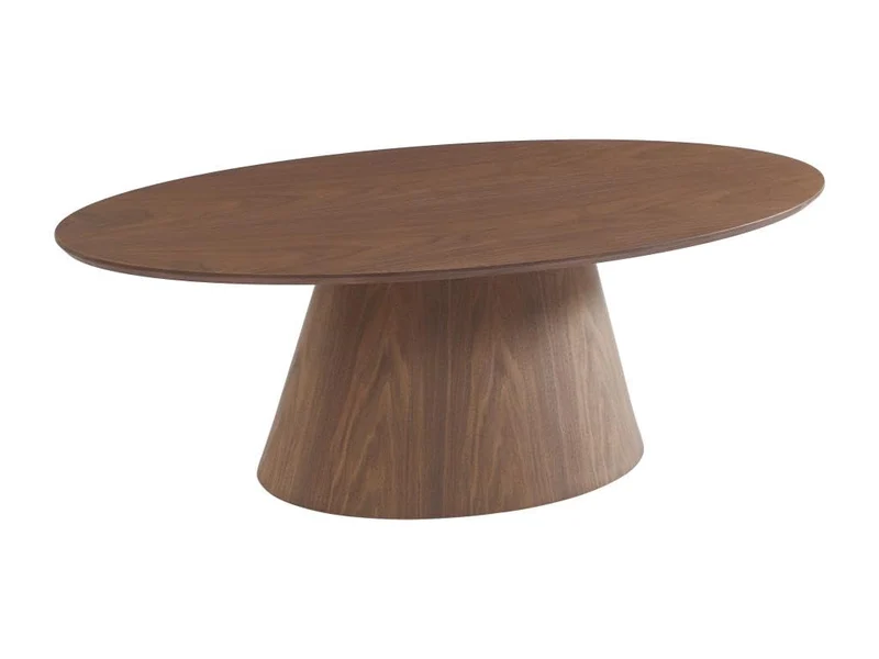 Vente-unique-Table Basse placage Noyer - Naturel foncé - ANTELADA