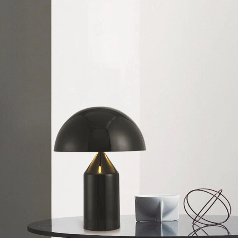 Lampe Champignon Moderne LED Lampe de Chevet Lampea Poser Protection Yeux Bureau Chambre Salon Hôtel Métallique 28x40CM,White