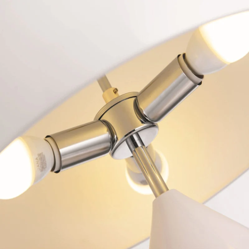Lampe Champignon Moderne LED Lampe de Chevet Lampea Poser Protection Yeux Bureau Chambre Salon Hôtel Métallique 28x40CM,White