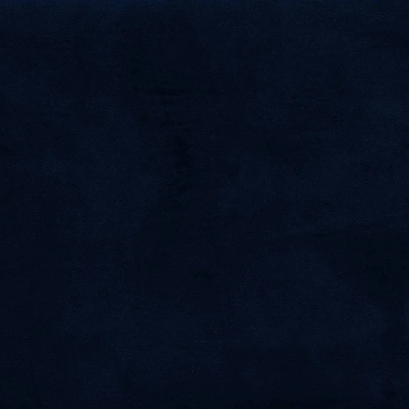 Atmosphera - Canapé Droit 3 Places Candice Velours Bleu Foncé, 194 cm, Tissu Déperlant, Coussins Déhoussables - pour Salon Style Contemporain