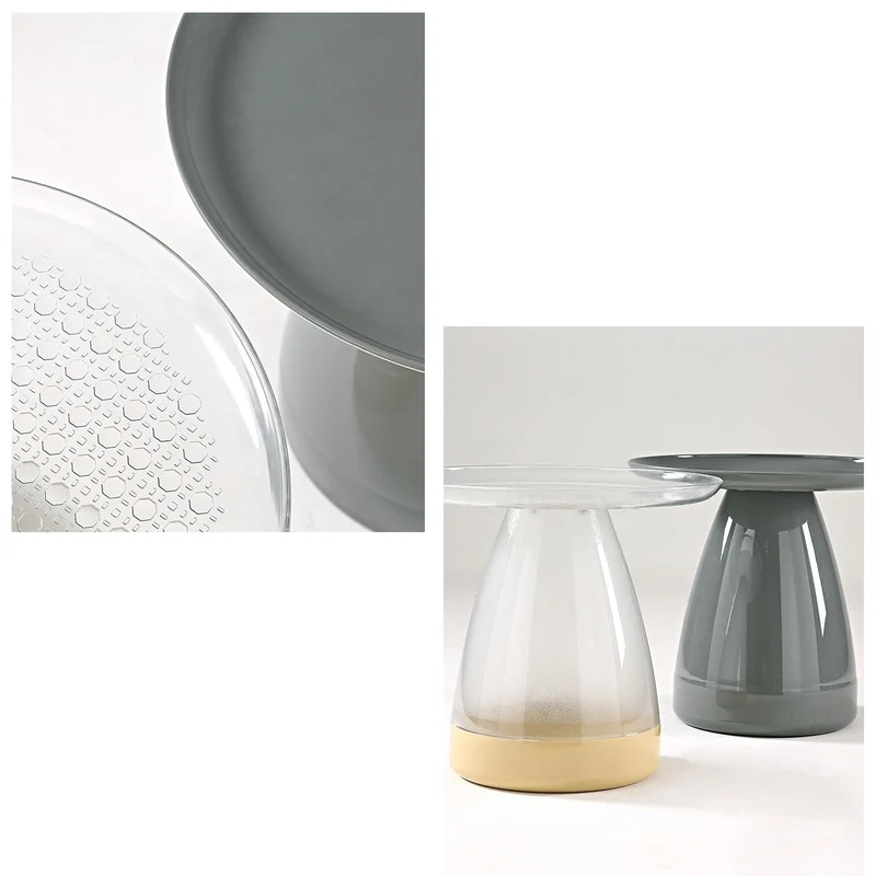 Yqyc Table D'appoint Ronde en Plastique pour Canapé, Table Appoint Moderne pour Les Espaces Étroits Et Petits, pour Bureau, Salon, Chambre À Coucher, Table Basse (Color : Orange)