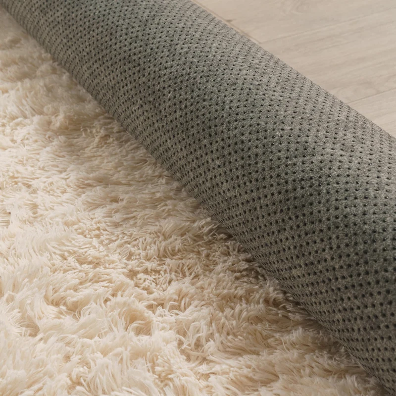 Paco Home Tapis De Salon Poils Longs Fausse Fourrure Shaggy Moelleux Monochrome, Dimension:160x220 cm, Couleur:Crème