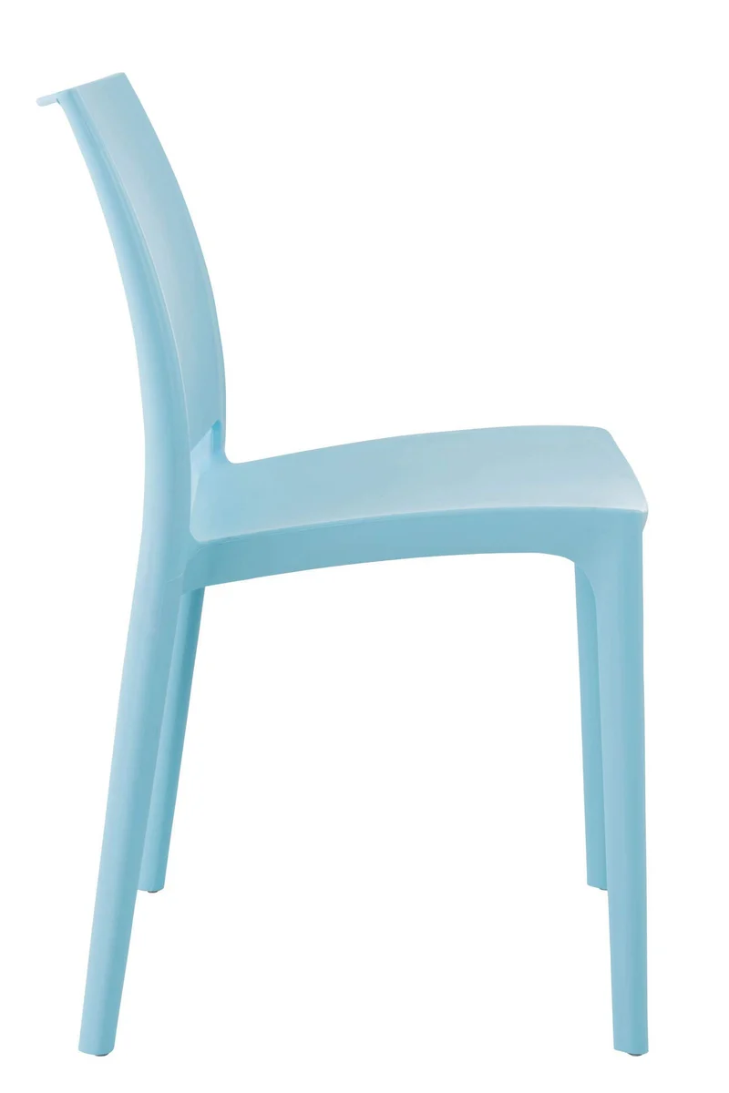 CLP Chaise D'Extérieur Empilable Maya en Plastique I Chaise De Balcon Résistante Aux UV I Chaise De Terrasse, Couleur:Bleu Clair