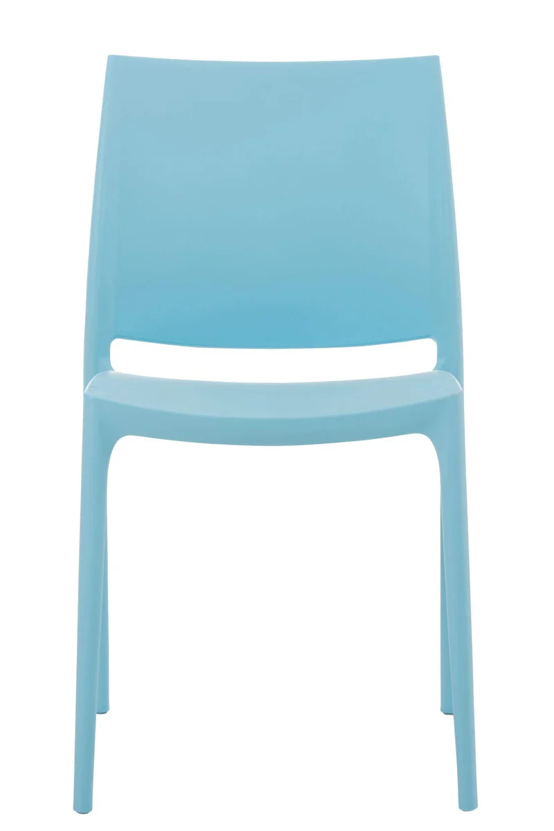 CLP Chaise D'Extérieur Empilable Maya en Plastique I Chaise De Balcon Résistante Aux UV I Chaise De Terrasse, Couleur:Bleu Clair