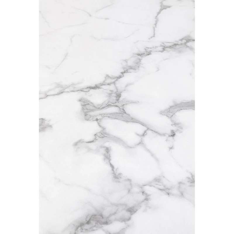 Kare Design Schickeria Table Basse en marbre Blanc, 80 cm de diamètre, Table d'appoint, Table de Salon, Aspect marbre, Structure en Acier, Ronde, rétro