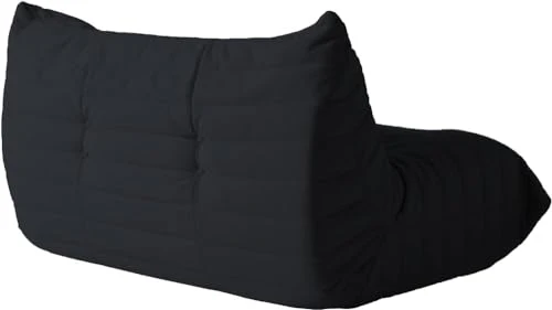 Canapé paresseux, pouf en velours pelucheux, fauteuil d'appoint pour salon, chambre à coucher, salon, bureau - 2 places