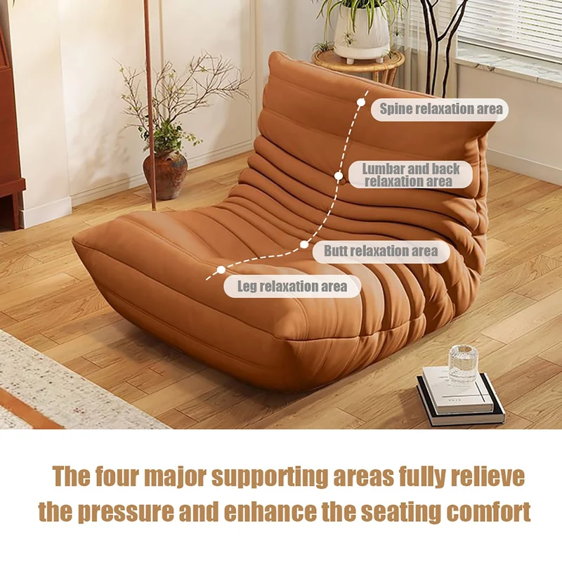 Fauteuil Togo, Fauteuil Poire d'angle, Canapé d'angle Confortable, Lounge Ergonomique en Mousse, pour Salon, Chambre, dortoir, Salon, Bureau