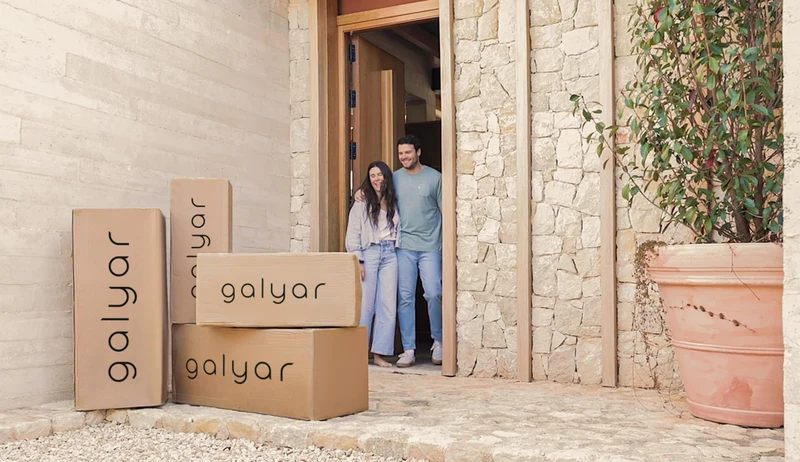 Galyar Canapé Modulaire Chic avec Méridienne – Moderne, en Mousse Compressée, Livraison en Carton, sans Montage (Bouclé Vert Anglais, Chaiselongu Droite)