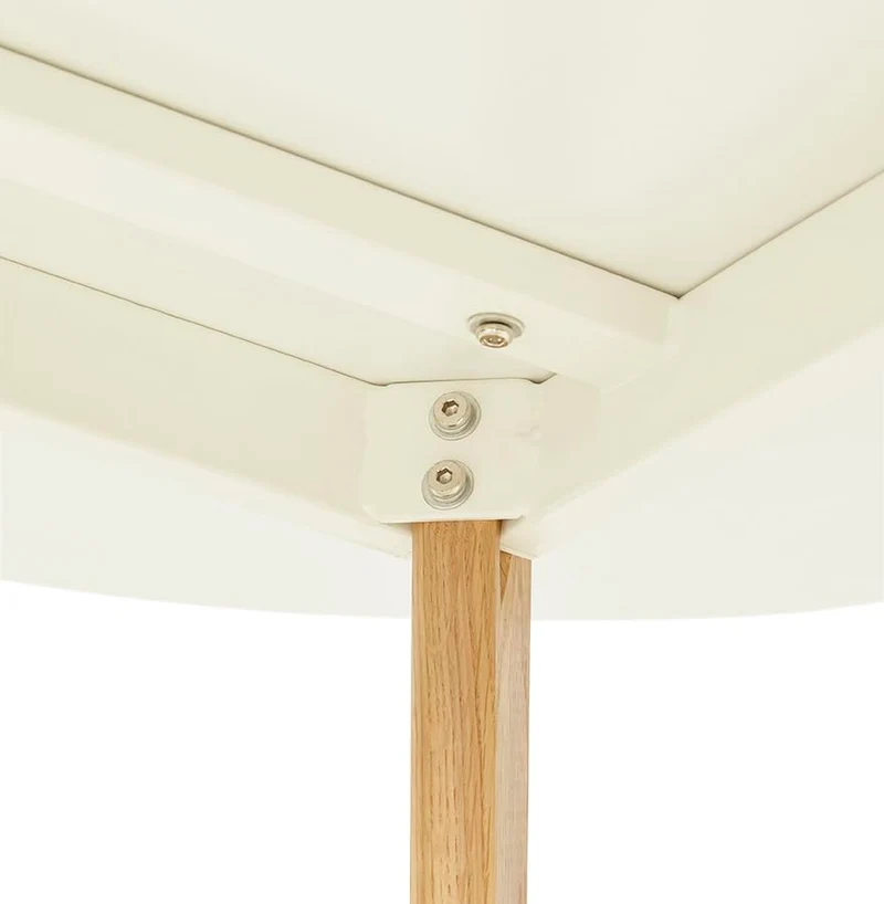 ALTEREGO Table de Cuisine Ronde Design Blanc 120x120x75 cm Table Ronde pouvant accueillir 6 Personnes.