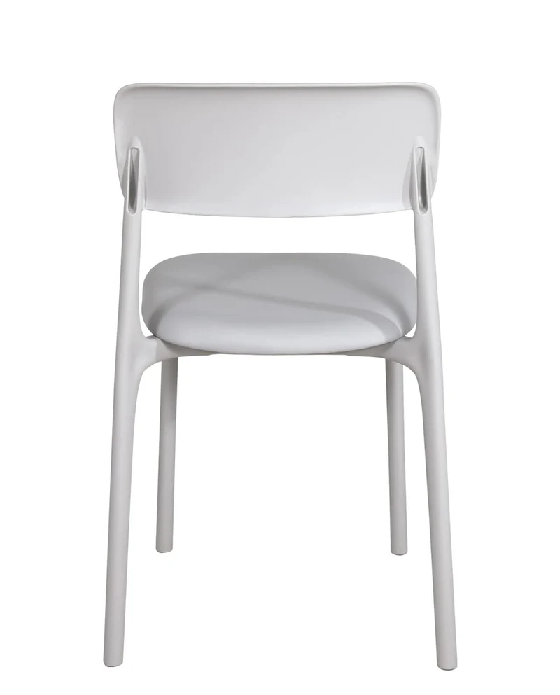 KAYELLES Lot de 2 chaises contemporaines de Cuisine, Chambre ou Salle à Manger en polypropylène avec Confortable Coussin en Simili Cuir rembourré intégré Rim (Gris Clair)