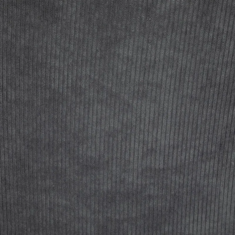 Atmosphera - Chaise Celeste - Gris - Velours côtelé - Pieds métal Noir