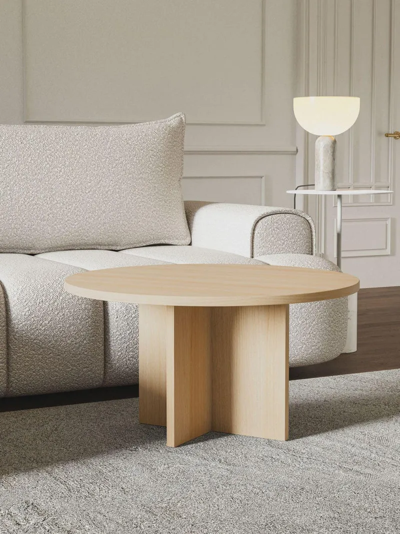 Selsey OVO - Table Basse Ronde - 76x76 - Couleur du Frêne–Chêne Lindberg