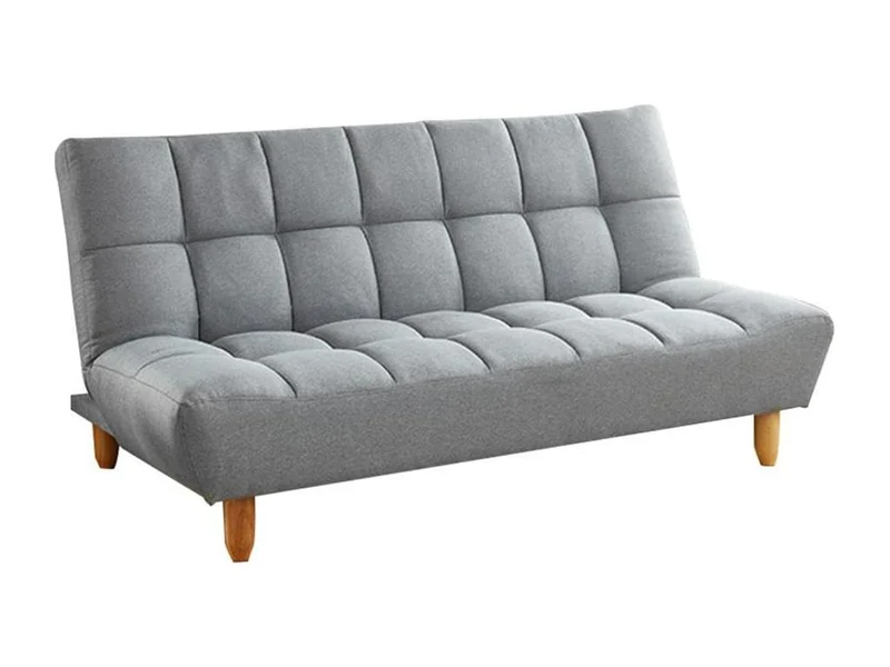 Vente-unique - Canapé 3 Places Convertible clic clac en Tissu Gris Esteban