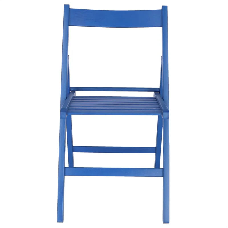 Mueblear 19015 Chaise Pliante Bas Bois Bleu 43 x 46 x 79 cm