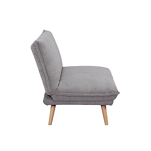 EVERGREENWEB - Canapé convertible en matelas Clic Clac | Canapé Lit 3 places Style Scandinave Design moderne | Canapé rembourré avec pieds escamotables et pieds en bois | Click Velvet Gris