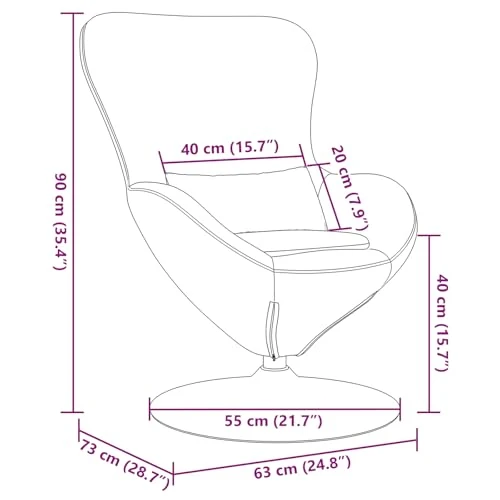 Générique Chaise Œuf Tissu Noir,Fauteuils,15.8KG-42002738