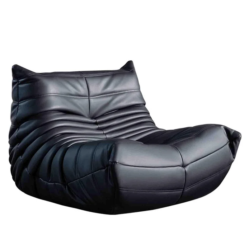 Misorat Canapé Paresseux, Salon de Chambre à Coucher de canapé décontracté Peut s'allonger et Dormir, Chaise Salon Simple, Napa en Cuir résistant et résistant aux Rayures,A-103X88X70CM