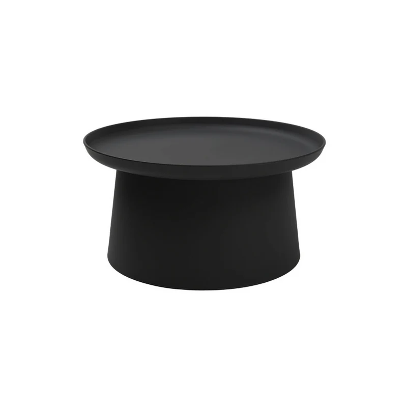 KONTE.DESIGN Table Basse Ibiza en polypropylène Noir 70 x 36 cm