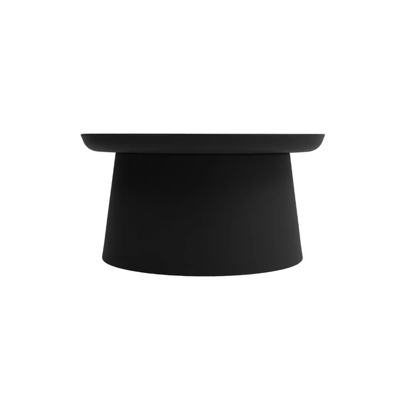 KONTE.DESIGN Table Basse Ibiza en polypropylène Noir 70 x 36 cm