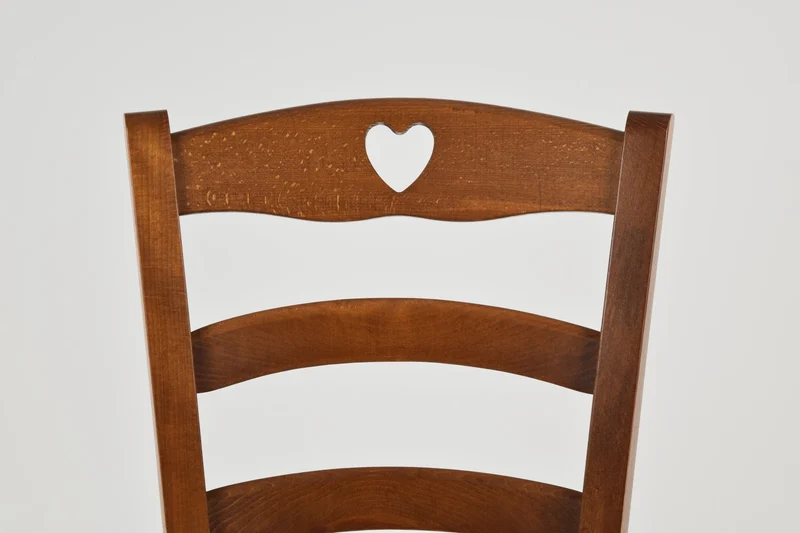 t m c s Tommychairs - Set 4 chaises Cuore pour Cuisine, Bar et Salle à Manger, Robuste Structure en Bois de hêtre peindré en Couleur Noyer Clair et Assise en Paille