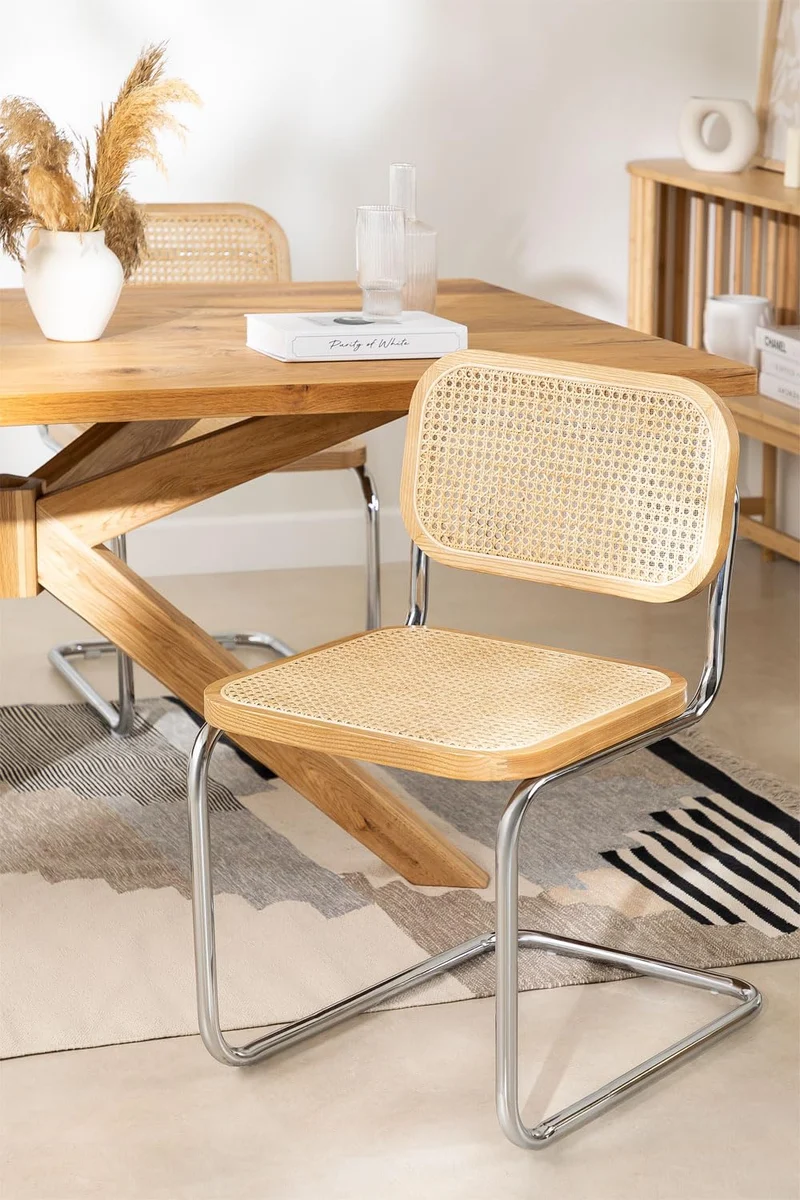 SKLUM Chaise de Salle à Manger en Rotin Tento Bois Naturel