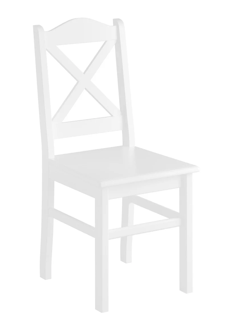 Erst-Holz Chaise de Cuisine, Chaise de Salle à Manger, Chaise en pin Massif Blanc 90.71-20W