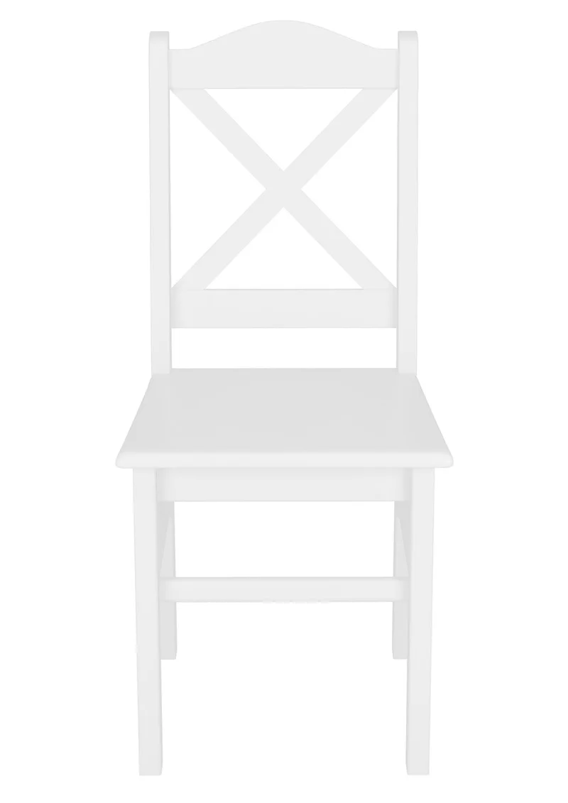 Erst-Holz Chaise de Cuisine, Chaise de Salle à Manger, Chaise en pin Massif Blanc 90.71-20W