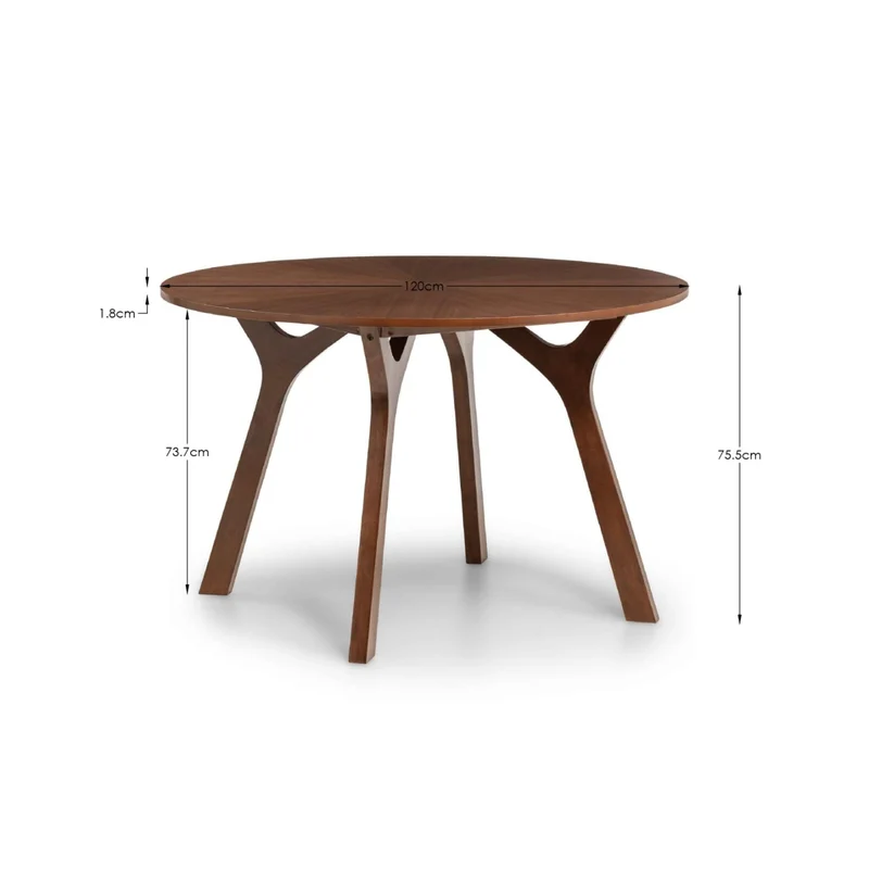 Julian Bowen Table ronde Huxley, noyer