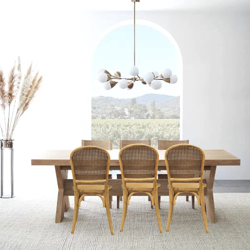 Biscottini L42,5XPR50,5XH89,5 International Art Trading Thonet 87 x 50 x 42 cm frêne, Salle à Manger Bois Finition Naturelle, Chaise Cuisine (L7509), Beige, 87x50 x 42 m