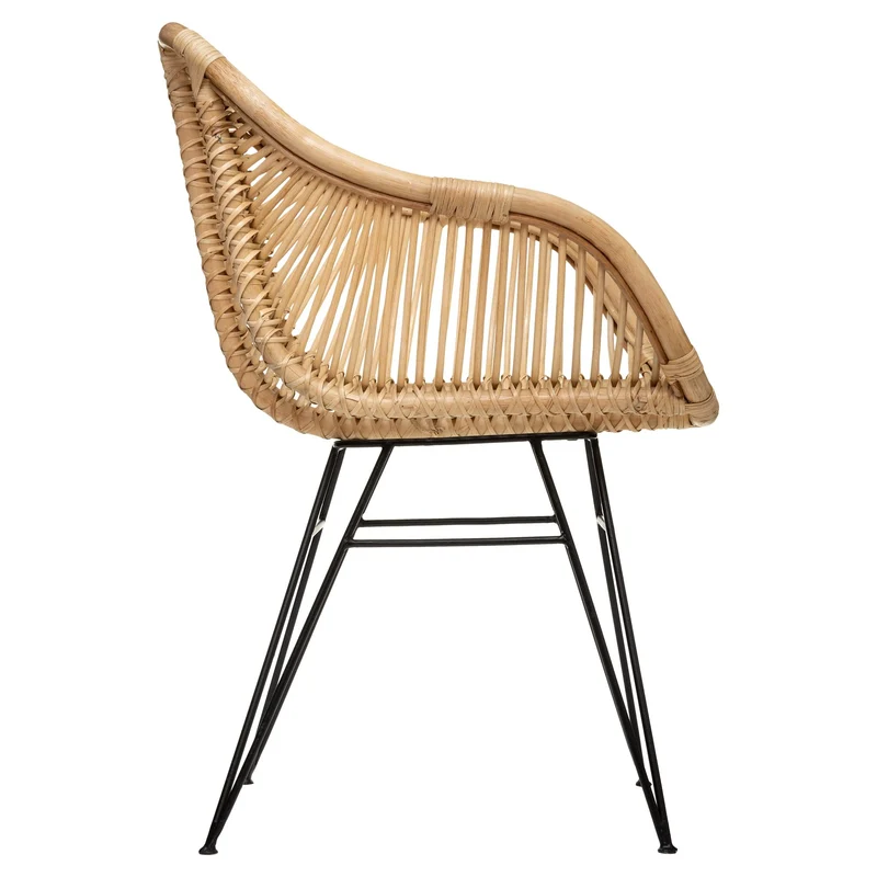 Atmosphera - Fauteuil Koeta - métal et rotin