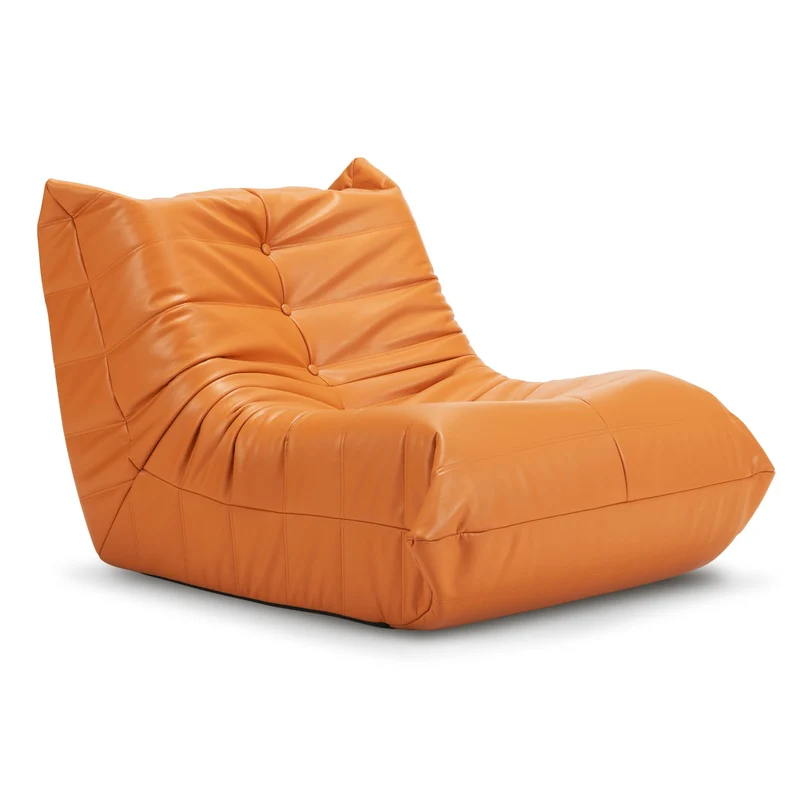 Hobestluk Pouf poire géant en mousse à mémoire de forme pour adultes, salon, chambre à coucher, dortoir, bureau (orange)