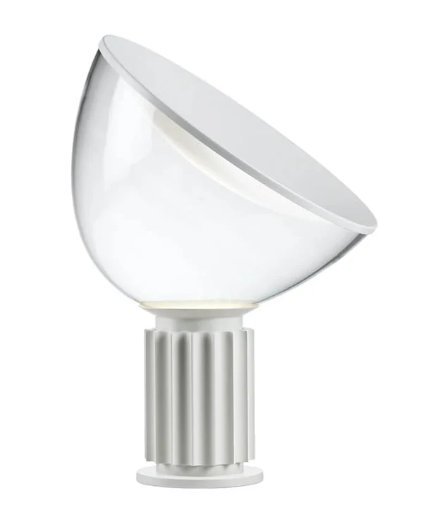 FLOS TACCIA F6602009 lampe de table 19 cm à lumière indirecte et réfléchie en verre et aluminium blanc mat