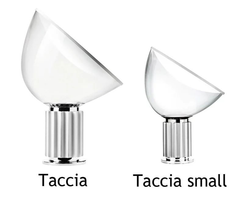FLOS TACCIA F6602009 lampe de table 19 cm à lumière indirecte et réfléchie en verre et aluminium blanc mat