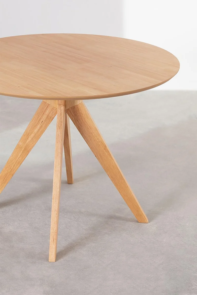 SKLUM Table de Salle à Manger Ronde Ø100 cm en Bois Sekiz -
