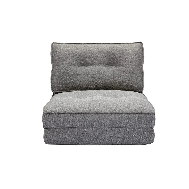 Miliboo Chauffeuse 1 Place Convertible en Tissu Gris chiné Sally