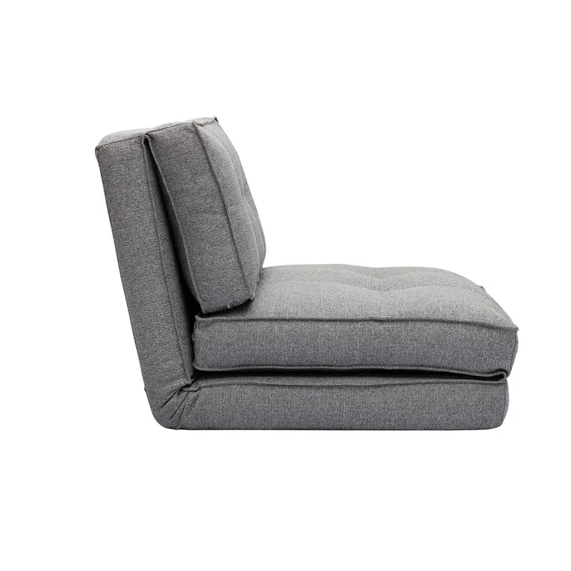 Miliboo Chauffeuse 1 Place Convertible en Tissu Gris chiné Sally